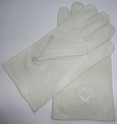 Masonic Leather Gloves